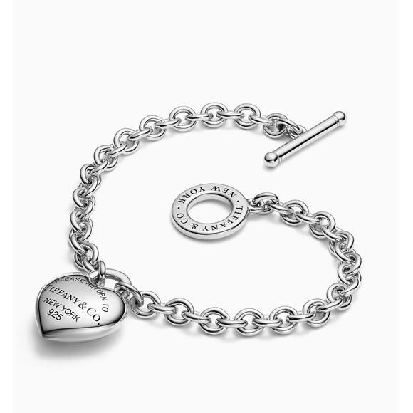 Tiffany & Co. Jewelry - Tiffany and Co. Full Heart Toggle Bracelet in Sterling Silver